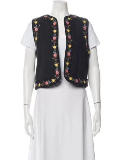Pre-owned Sézane Floral Print Vest In Multicolor