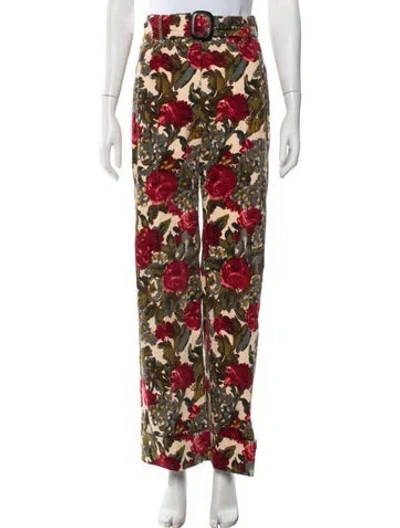 Pre-owned Sézane Floral Print Wide Leg Pants
