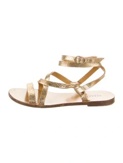 Pre-owned Sézane Gladiator Sandals In Gold