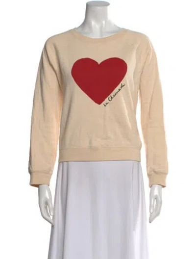 Pre-owned Sézane Graphic Print Crew Neck Sweatshirt In Neutral