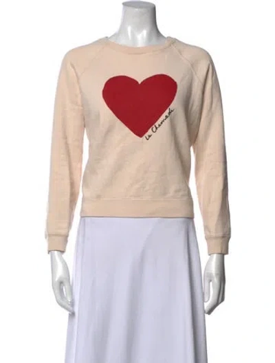 Pre-owned Sézane Graphic Print Crew Neck Sweatshirt In Neutral