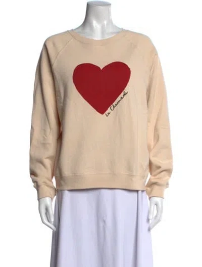 Pre-owned Sézane Graphic Print Crew Neck Sweatshirt In Neutral
