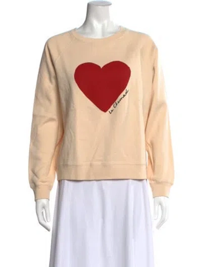 Pre-owned Sézane Graphic Print Crew Neck Sweatshirt W/ Tags In Neutrals