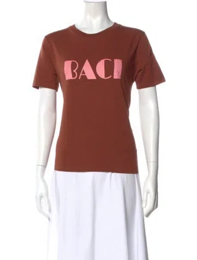 Pre-owned Sézane Graphic Print Crew Neck T-shirt In Multi