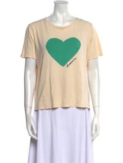 Pre-owned Sézane Graphic Print Crew Neck T-shirt In Multi