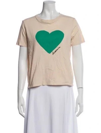 Pre-owned Sézane Graphic Print Crew Neck T-shirt In Multi