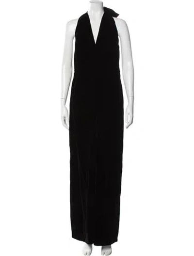 Pre-owned Sézane Halterneck Jumpsuit W/ Tags In Black