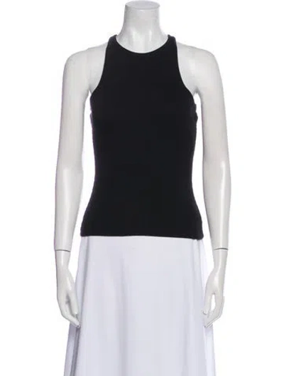 Pre-owned Sézane Halterneck Sleeveless Top In Black