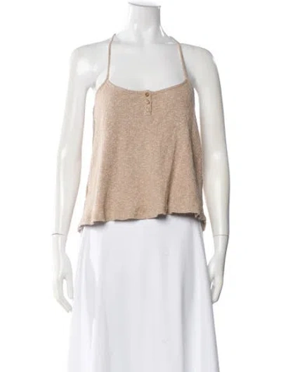 Pre-owned Sézane Halterneck Sleeveless Top In Neutral