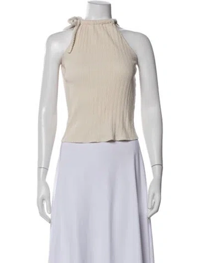 Pre-owned Sézane Halterneck Sleeveless Top In Neutral
