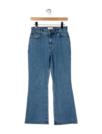Pre-owned Sézane High-rise Flared Jeans In Blue