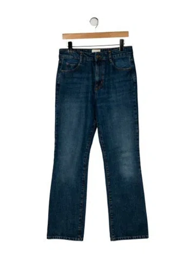 Pre-owned Sézane High-rise Flared Jeans In Blue