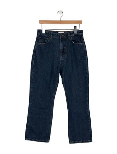Pre-owned Sézane High-rise Flared Jeans In Blue