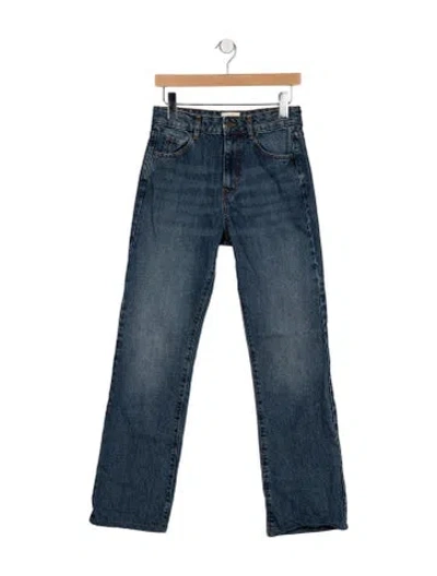 Pre-owned Sézane High-rise Flared Jeans In Blue