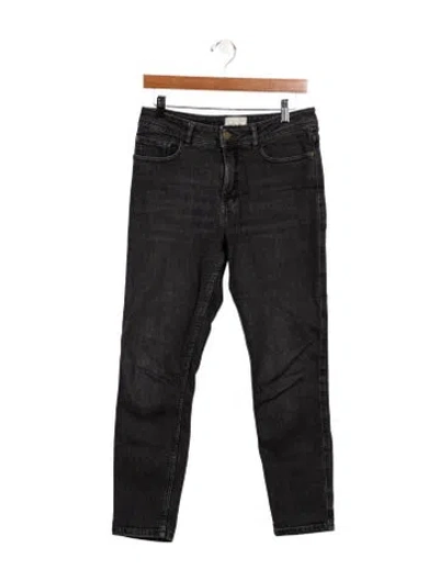Pre-owned Sézane High-rise Skinny Leg Jeans In Black