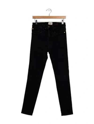 Pre-owned Sézane High-rise Skinny Leg Jeans In Black
