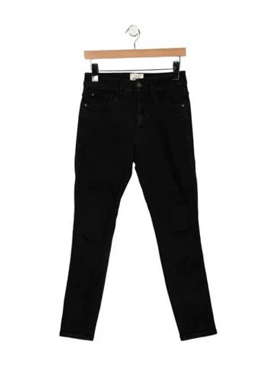 Pre-owned Sézane High-rise Skinny Leg Jeans In Black