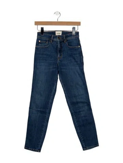 Pre-owned Sézane High-rise Skinny Leg Jeans In Blue