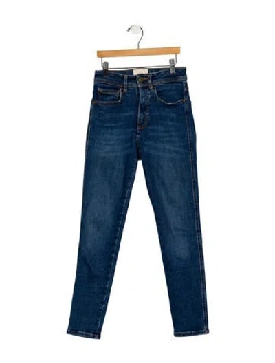 Pre-owned Sézane High-rise Skinny Leg Jeans In Blue