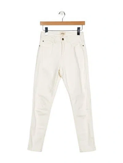 Pre-owned Sézane High-rise Skinny Leg Jeans In White