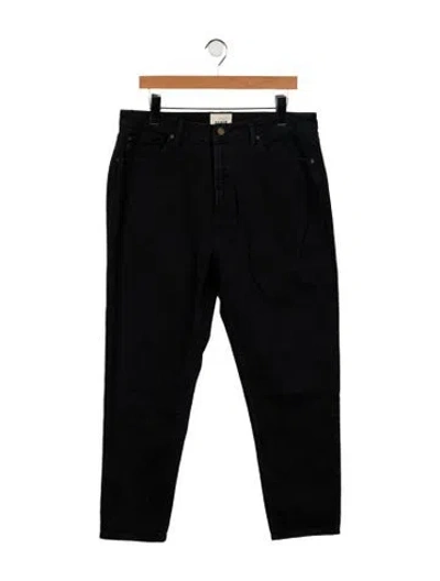 Pre-owned Sézane High-rise Straight Leg Jeans In Black