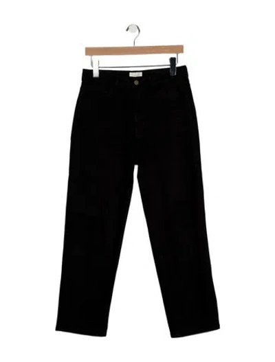 Pre-owned Sézane High-rise Straight Leg Jeans In Black
