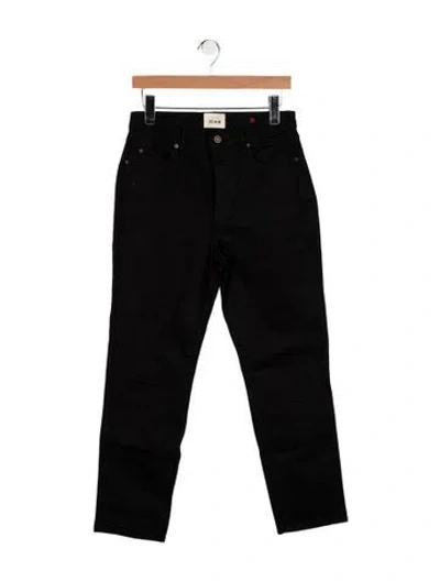 Pre-owned Sézane High-rise Straight Leg Jeans In Black
