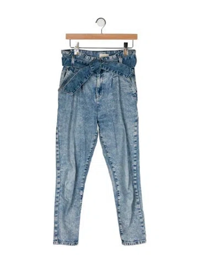 Pre-owned Sézane High-rise Straight Leg Jeans In Blue