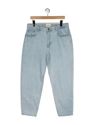 Pre-owned Sézane High-rise Straight Leg Jeans In Blue