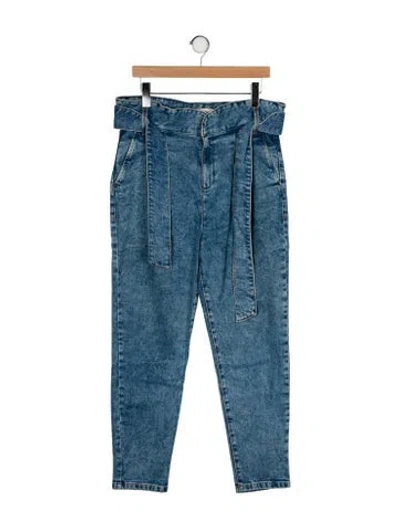 Pre-owned Sézane High-rise Straight Leg Jeans In Blue