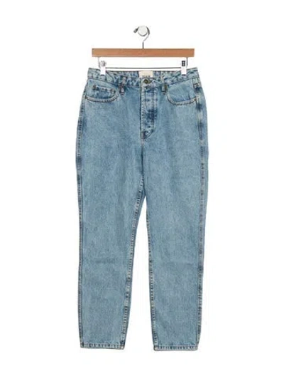 Pre-owned Sézane High-rise Straight Leg Jeans In Blue