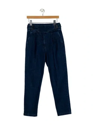 Pre-owned Sézane High-rise Straight Leg Jeans In Blue