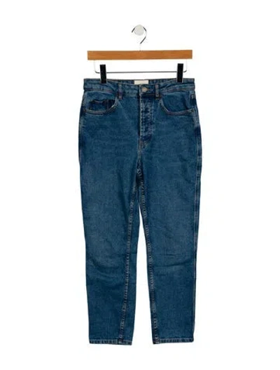 Pre-owned Sézane High-rise Straight Leg Jeans In Blue
