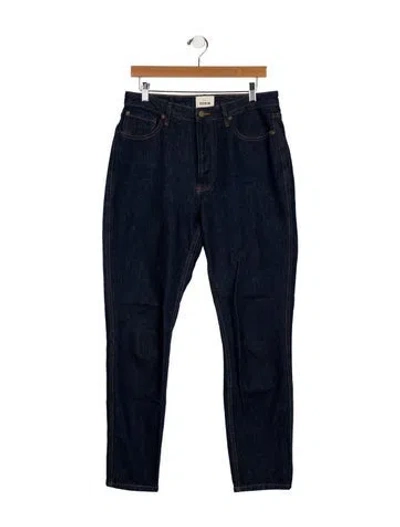 Pre-owned Sézane High-rise Straight Leg Jeans In Blue