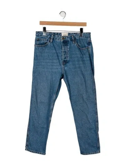Pre-owned Sézane High-rise Straight Leg Jeans In Blue