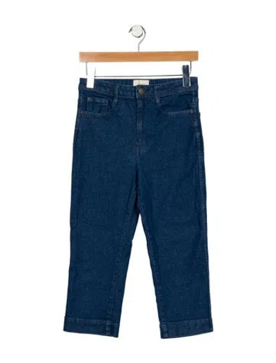 Pre-owned Sézane High-rise Straight Leg Jeans In Blue