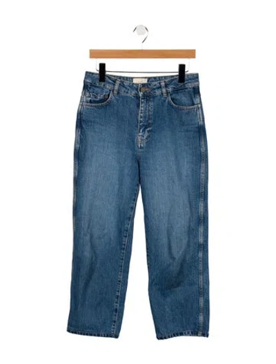 Pre-owned Sézane High-rise Straight Leg Jeans In Blue