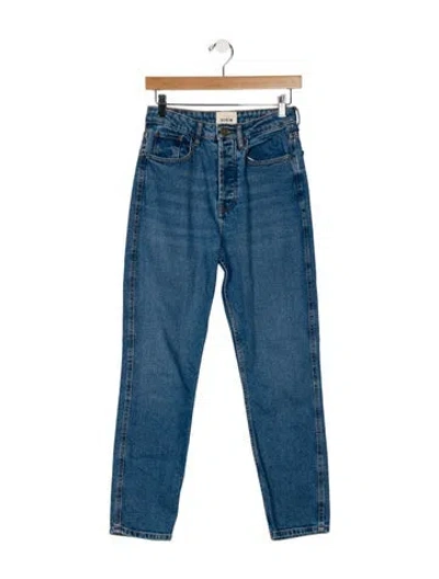 Pre-owned Sézane High-rise Straight Leg Jeans In Blue