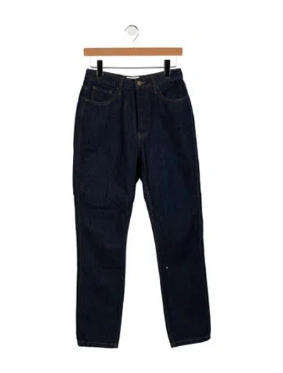 Pre-owned Sézane High-rise Straight Leg Jeans In Blue