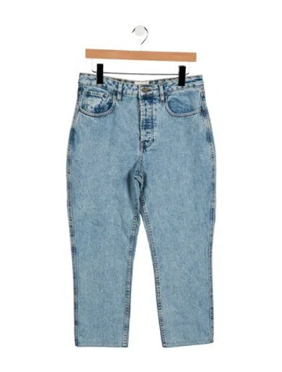 Pre-owned Sézane High-rise Straight Leg Jeans In Blue