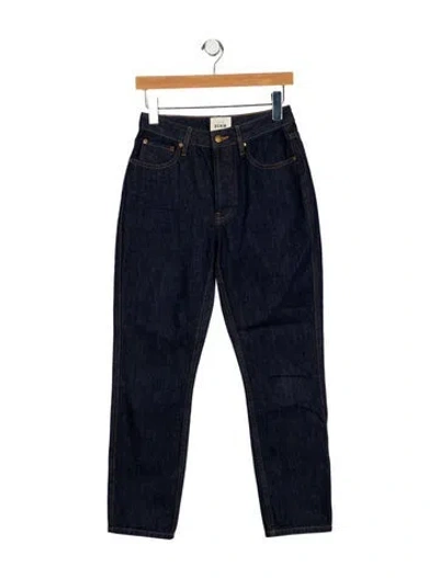 Pre-owned Sézane High-rise Straight Leg Jeans In Blue