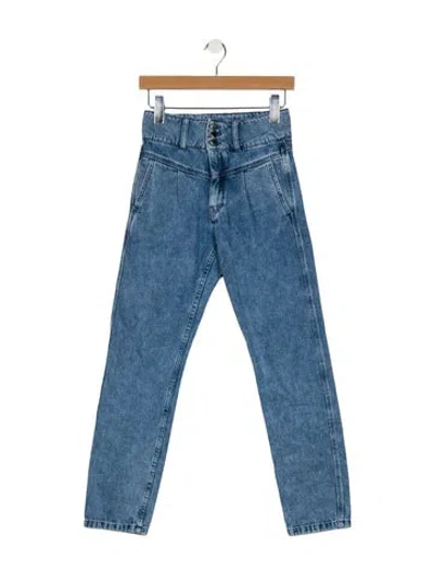 Pre-owned Sézane High-rise Straight Leg Jeans In Blue