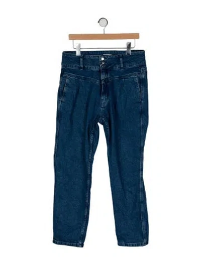 Pre-owned Sézane High-rise Straight Leg Jeans In Blue
