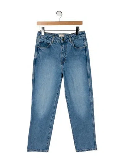 Pre-owned Sézane High-rise Straight Leg Jeans In Blue