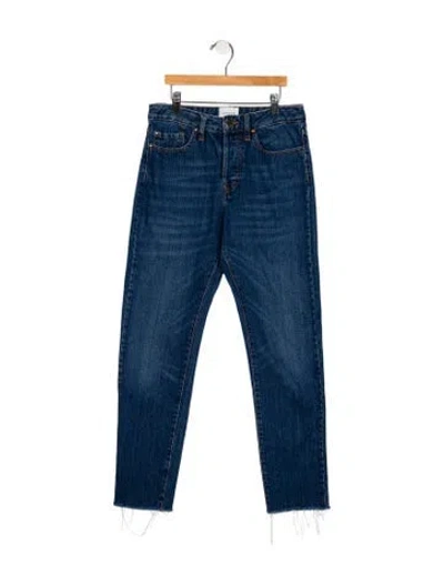 Pre-owned Sézane High-rise Straight Leg Jeans In Blue