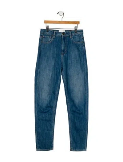 Pre-owned Sézane High-rise Straight Leg Jeans In Blue
