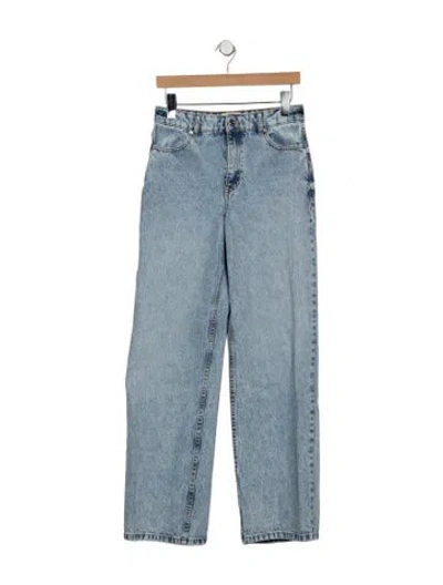 Pre-owned Sézane High-rise Straight Leg Jeans In Blue