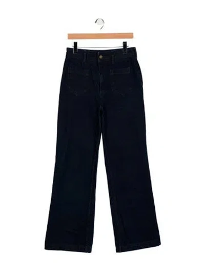 Pre-owned Sézane High-rise Straight Leg Jeans In Blue