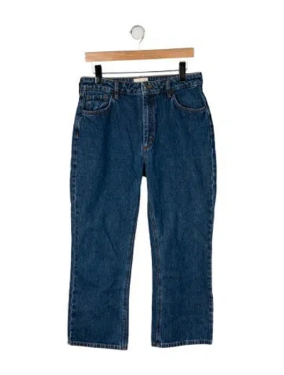 Pre-owned Sézane High-rise Straight Leg Jeans In Blue
