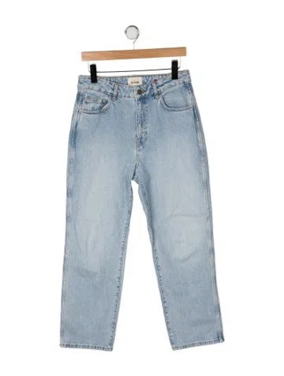 Pre-owned Sézane High-rise Straight Leg Jeans In Blue